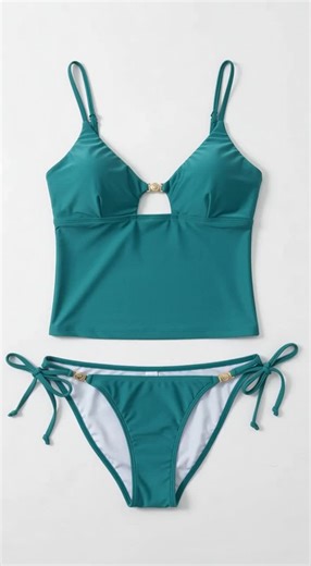 Women's Tankini Swimsuit Set, Sexy Backless Triangle Monochrome Swimwear, Beach Vacation, New Arrival 2026 #swimsuit #womensbathingsuit #tummycontrolswimsuit #highwaistedbathingsuits #swimsuitreview #plussizeswim #momswimwear #highwaistedswimsuit #ladyluxswimwear #sheinswimwear