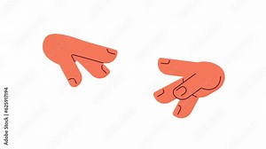2 hands reaching out 2D animation. Adam creation 4K video motion graphic. Michelangelo art. Interaction. Creation of man. Two hands connecting color animated cartoon flat concept, white background Stock Video