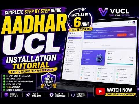 🚀 Aadhar UCL Source Code Installation Tutorial | Complete Setup in 6 Minutes | VUCL