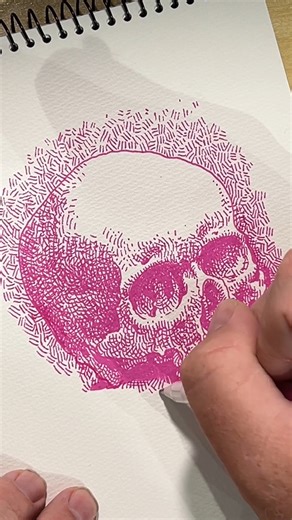 14K views · 270 reactions | Sketching A Skull With A Gel Pen | Paul Heaston Art | Facebook