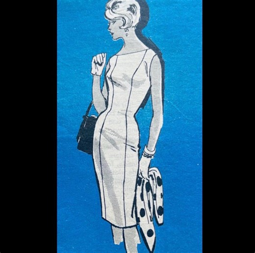 Anne Adams 4814 B31, Sheath Dress Pattern, Fitted Dress Sewing Pattern, Wiggle Dress Pattern, Sleeveless Dresses, Princess Seam Pattern - Etsy