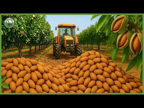 How Farmers Harvest & Process Billions of Almonds into Hard Butter in Factory | Farming Documentary