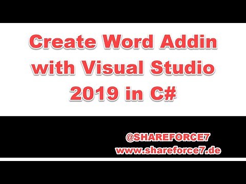 Create Word Addins with VS 2019 in C#