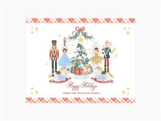 Nutcracker Christmas Note Cards | Custom A2 Folded Holiday Stationery With Envelopes - Etsy