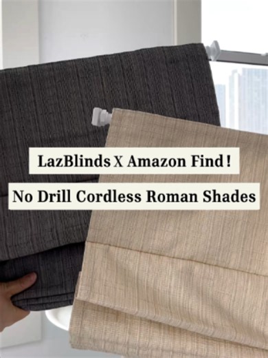 Amazon Find LazBlinds! 🖤💛 No Drill Roman Shades. With quick no-drill installation, it’s ideal for renters and homeowners, leaving no marks and causing no damage to walls. Click the link in bio🔗 to learn more. #homedecor #interiordesign #homestyling #InteriorInspo #NoDrillBlinds #HomeUpgrade #homediy #windowtreatments #amazonhomefinds #bedroomdesign #blinds #nodrill #moderndecor #livingroomstyle