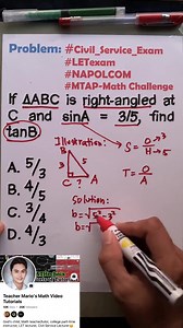 Finding Missing Trigonometric Ratio (TRIGONOMETRY)‼️😍😱 #mathematics #teachermario #civilservice #LETexam #LETreview #NAPOLCOM #viralvideo #fbvirals #1millionviews #mathtricks #mathshortcuts #trigonometry | Math Teacher Mario