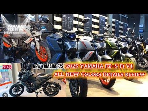 YAMAHA FZS Fi V4 2025 NEW Colours Details Review/FZS Fi V4 features and design/FZSV4 updates #fzsv4