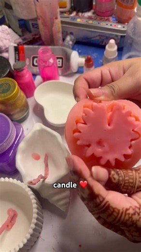 Candle making / tutorial video / flower candle / Diy daily / Diy candle making / mold out #shorts