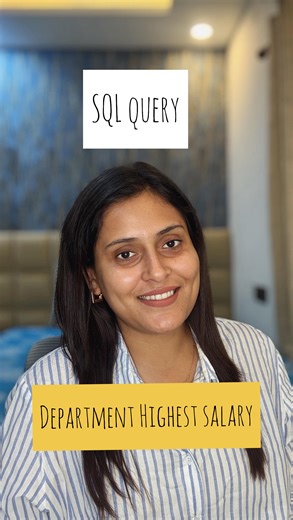 Anjali Kumari on Instagram: "Another sql query asked in interviews… Do give it a try, and play it on 2x speed if you want Don’t forget to follow and share the videos 😇🤝 #coding #jobs #interviewtips #openings #software #softwaredeveloper #codinglife #trend"