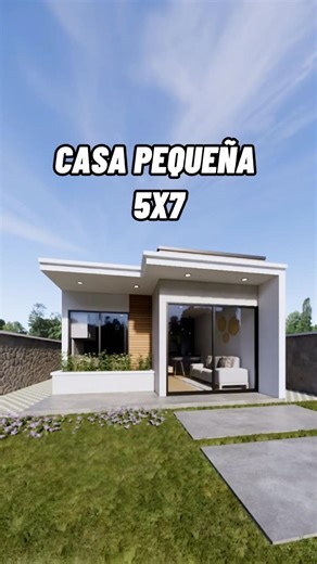 Casa Pequeña de 5X7 🏠 #casaspequeñas #housetour #arquitectura #planosdecasas
