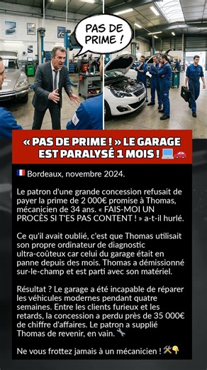 « PAS DE PRIME ! » LE GARAGE EST PARALYSÉ 1 MOIS ! 💻🚗
