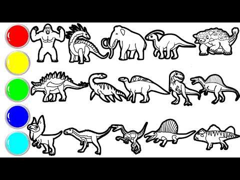 Draw 15 Amazing Dinosaurs and Prehistoric Animals in Just Minutes! Kong, Amargasaurus, Mammoth, TRex