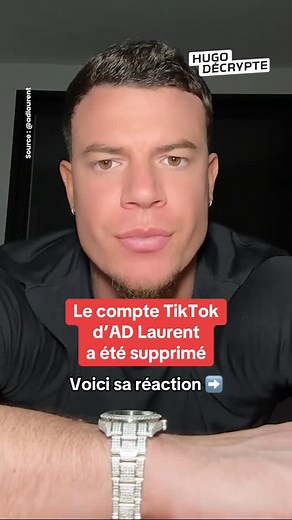 HugoDécrypte - Pop on Instagram: "AD Laurent avait plus d’1,8 million d’abonnés sur son compte TikTok. Il a aussi été banni d’Instagram en 2020."