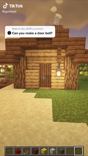 Reply to @ollie_8970 Door bell!🔔 #minecraft #minecraftbuilding #foryou #minecrafthacks #minecrafttutorial
