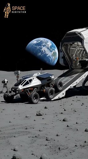 Lunar Rover Touchdown! 🚀🌕 #MoonLanding #SpaceTech #NASA