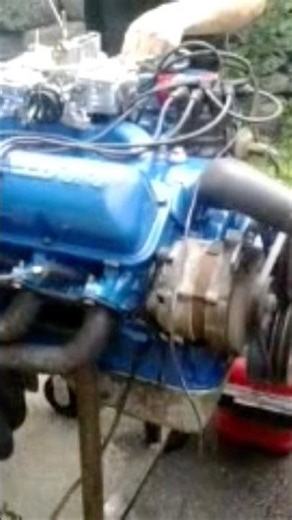 Ford 390 FE build running on test stand about 12 years ago