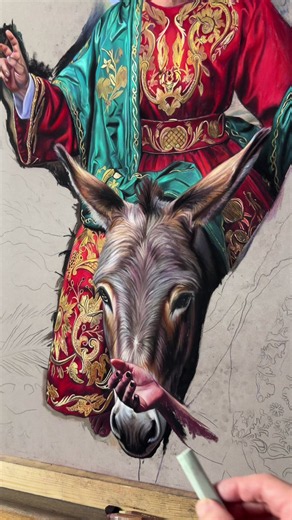 Jesus King — Fabio Cuffari Dipinto Realista