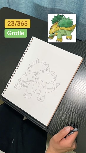 Drawing Grotle #drawing #pokemon #pokémon #grotle #draw #sinnoh #artist #pokemonart #art #drawings