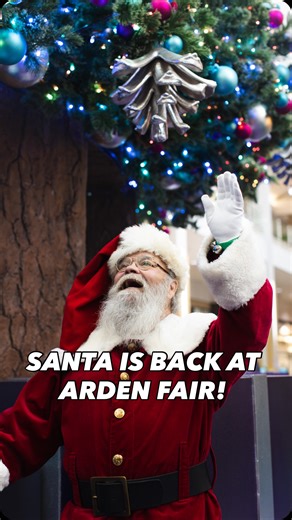 SANTA’S BACK AT ARDEN FAIR 🎅🎄 Santa is visiting Nov 7–Dec 24—bring the fam, bring the sparkle. Walk up anytime he’s in, or reserve ahead of time to skip the line! Link in bio for bookings daily hours. ✨ | Arden Fair