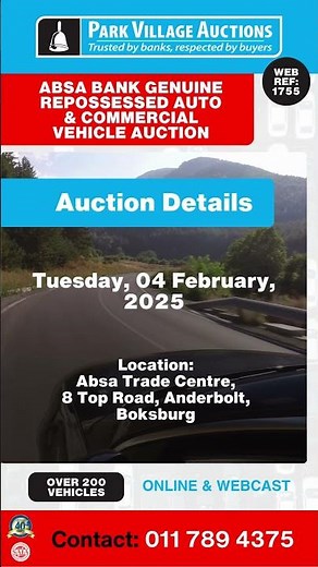 ABSA Repossessed Auto & Commercial Vehicle Auction – 200+ Vehicles, Bid Online Now!