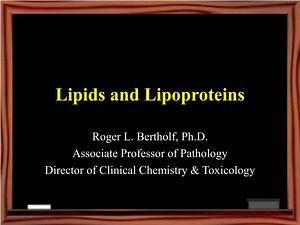 Lipids and Lipoproteins - SlideServe