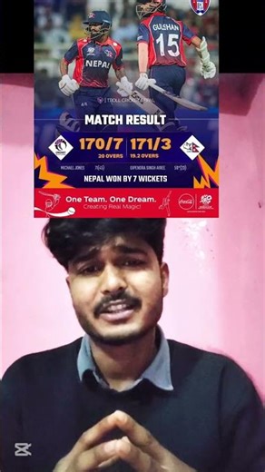 Nepal First win in t20 world cup 2026 against Scotland #nepalvsscotland #t20worldcup2026 #nepal