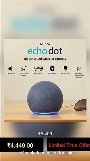 Amazon Echo Dot (5th Gen) | Smart speaker with Bigger sound, Motion Detection, Temperature Sens