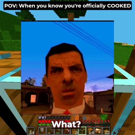 when you know you're officially COOKED #minecraft #funny