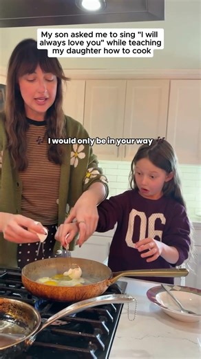 Daughter Learns Mom's Famous Eggs While She Sings #motherhood #cooking #bonding