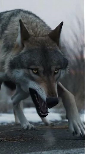 This Isn’t a Fight—It’s War! Wolves vs. Stray Dogs at the City’s Edge 💥 #wolf #wildlife #animals