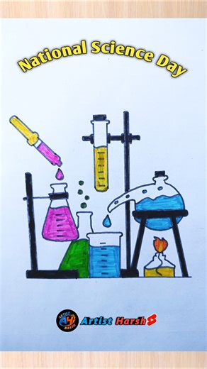 National Science Day Drawing 🌍 | Science Day Special Drawing 🚀 #shorts #scienceday #drawing