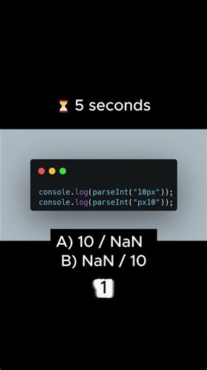 JavaScript Challenge #25 — parseInt("px10")?! 😈
