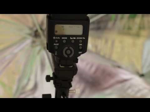 Setting up Canon flash with an umbrella and triggers