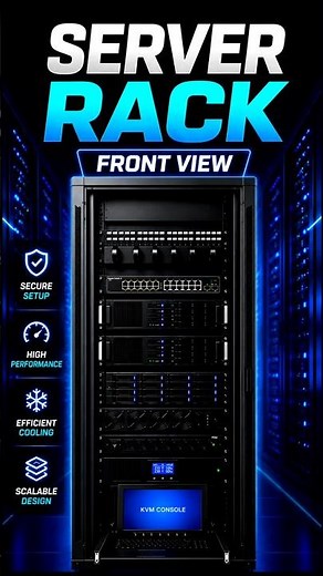 Server Rack Front View Explained #shorts