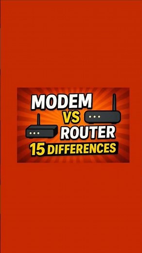 MODEM VS ROUTER:15 Key Differences 🔒#shorts#viral #ModemVsRouter #NetworkingBasics #ComputerNetworks