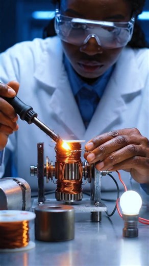 How to Make a Free Mini Generator Using 2 DC Motors ⚡ #freeenergy