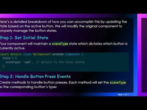 How to Dynamically Change Button States in React Native Components