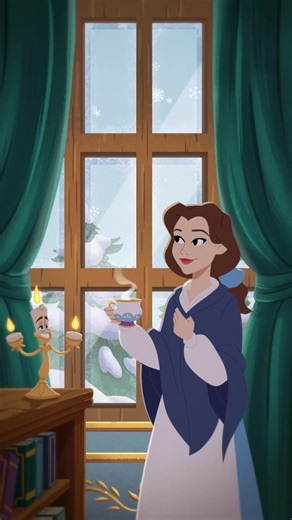 The first day of winter calls for quiet joys, soft snow, and glowing hearts. 🩵 | Disney Princess