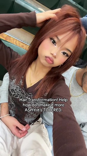 #fypシ #hairtransformation | ashy red hair