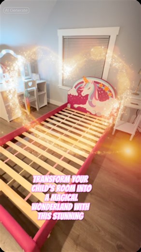 Ameliaa  on Instagram: "This Unicorn bed is the perfect addition to any kid’s room! 濾✨ With its magical design and vibrant colors, it’s sure to make bedtime fun and dreamy.  #UnicornBed #KidsRoom #MagicalDesign #kids #DreamyVibes #KidsFurniture #deltachildern"