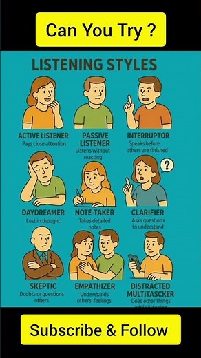 Listening styles| listening styles in communication| all about listening skills #shortsfeed #shorts