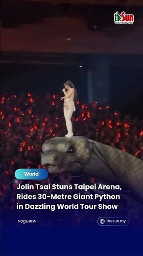 Jolin Tsai Stuns Taipei Arena, Rides 30-Metre Giant Python in Dazzling World Tour Show