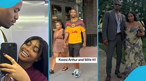 “Love over music”: Kwesi Arthur takes stroll with his bae on the street in US