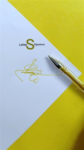 Letter S signature idea #signature #howtosign #shorts