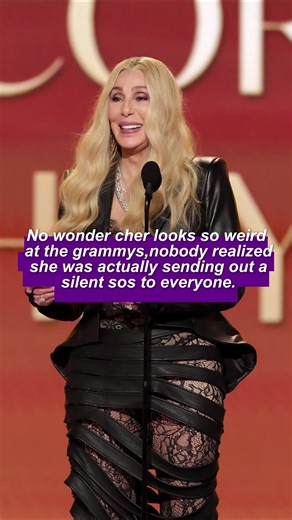 No wonder Cher looks so weird at the Grammys,nobody realized she was actually sending out a silent sos to everyone.#celebrity #viral #cher #tiktok #foryoupage