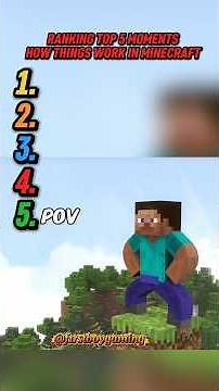 ranking top 5 moments how things work in minecraft #minecraft