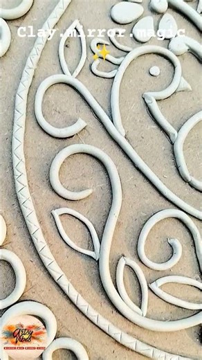 The Enchanting Art of Clay Mirror Magic #shortsvideo