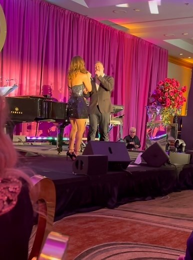 Welcome @katharinefoster @davidfoster newest members of the the crew!!!! So fun to hang!!! @celebfightnight thank you for trusting my stupidity and blurry vision lol!!!! Amazing to have David/Katharine literally play/sing ANYTHING!!!! Round 2 tonight!!!!! | Joey Fatone