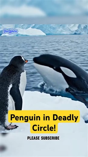 A Lone Penguin vs. A Pack of Orcas… Unbelievable Escape! #shorts