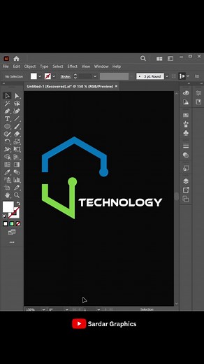 Tech Logo Design Process in Illustrator